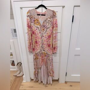 Free People Marais Printed Button Up Maxi Dress